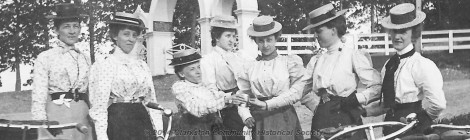 [old front page slideshow] Ladies with Bicycles, c. 1900